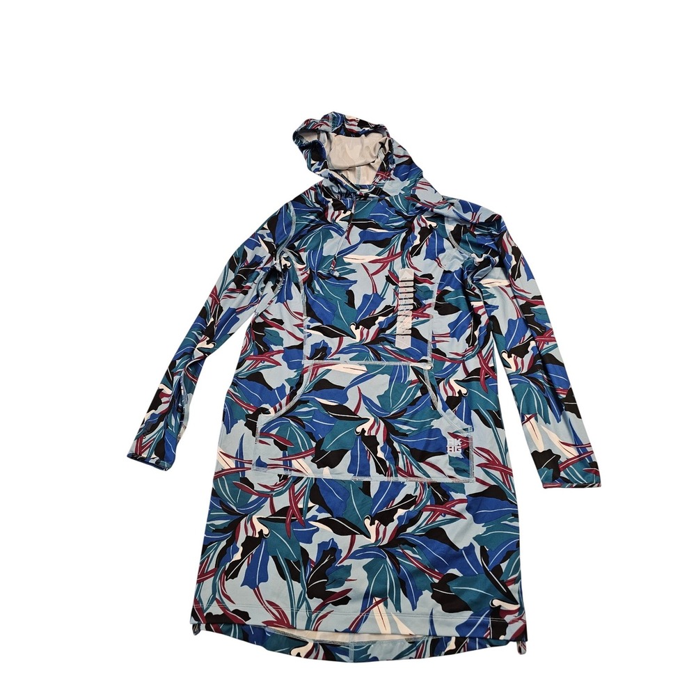 Alaskan Hardgear‎ Duluth Trading Co Blue Tropical Sun Hoodie Dress Small NWT